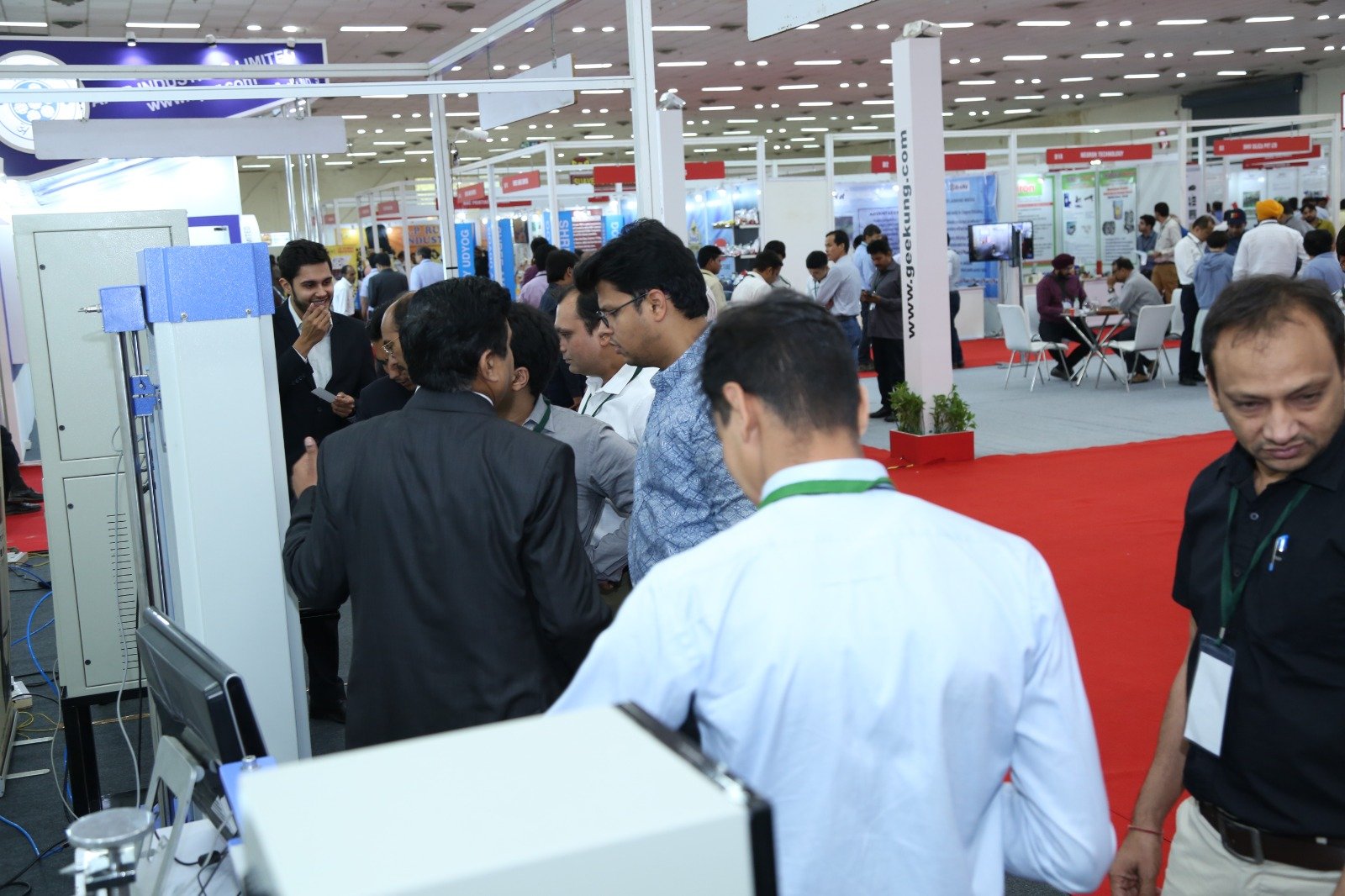 Exhibitors and visitors.