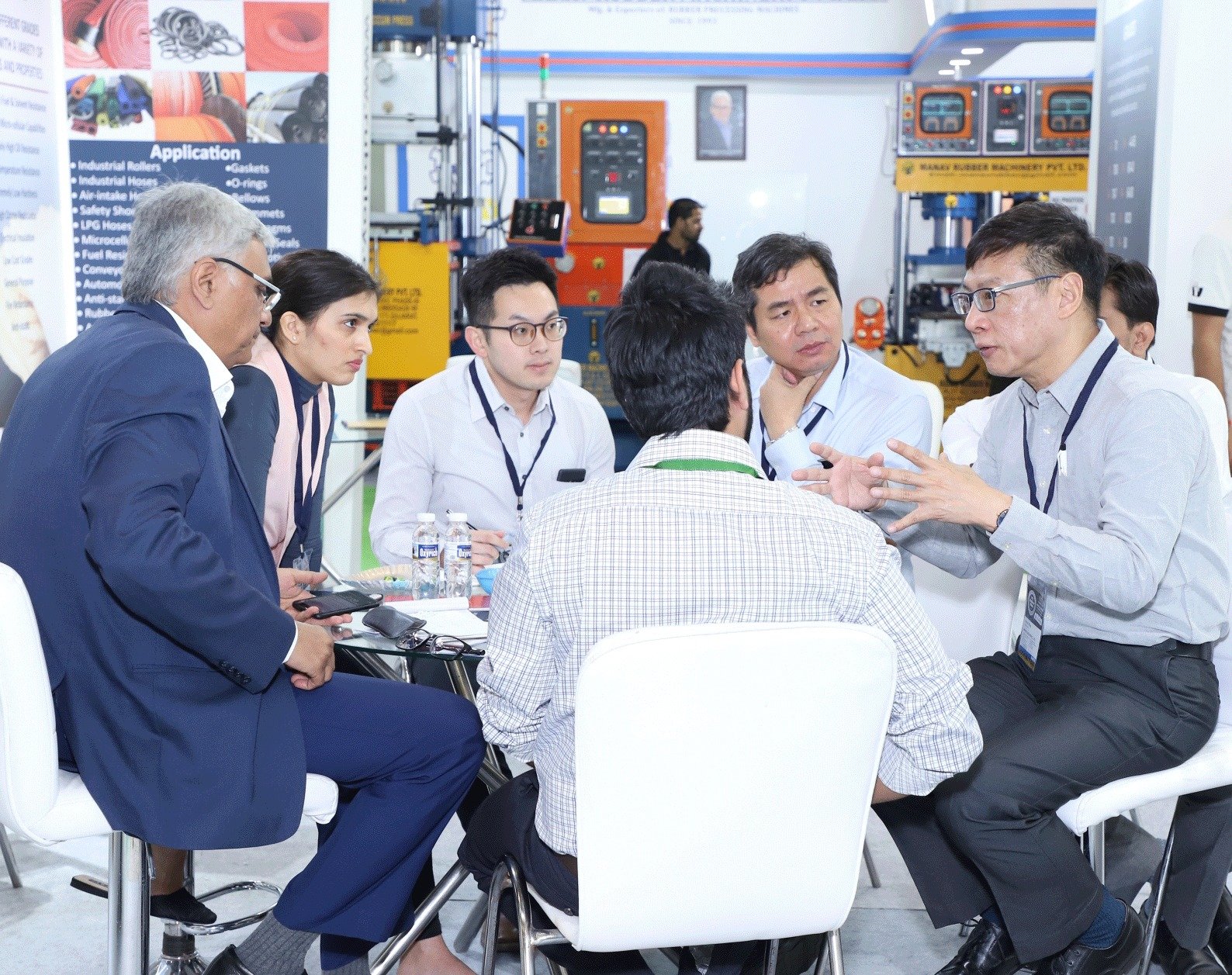 Networking and meetings during the event.