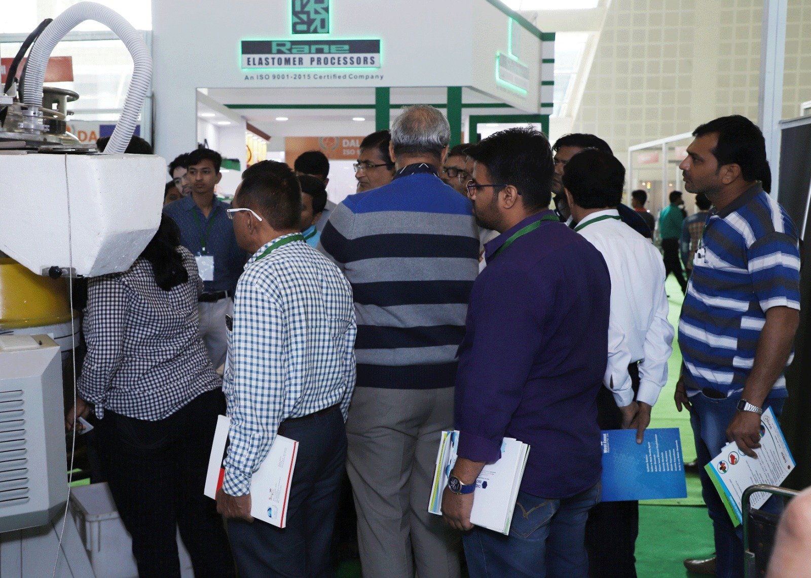 Visitors exploring displays at Asia Rubber Expo.