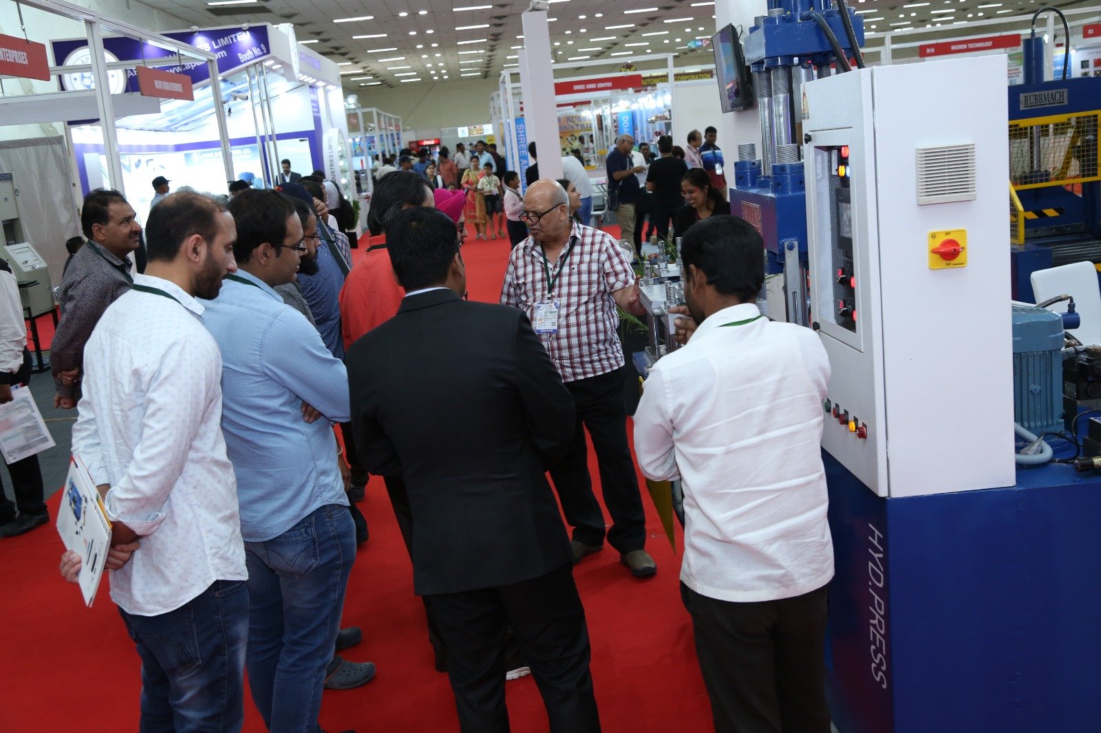 Trade show atmosphere.