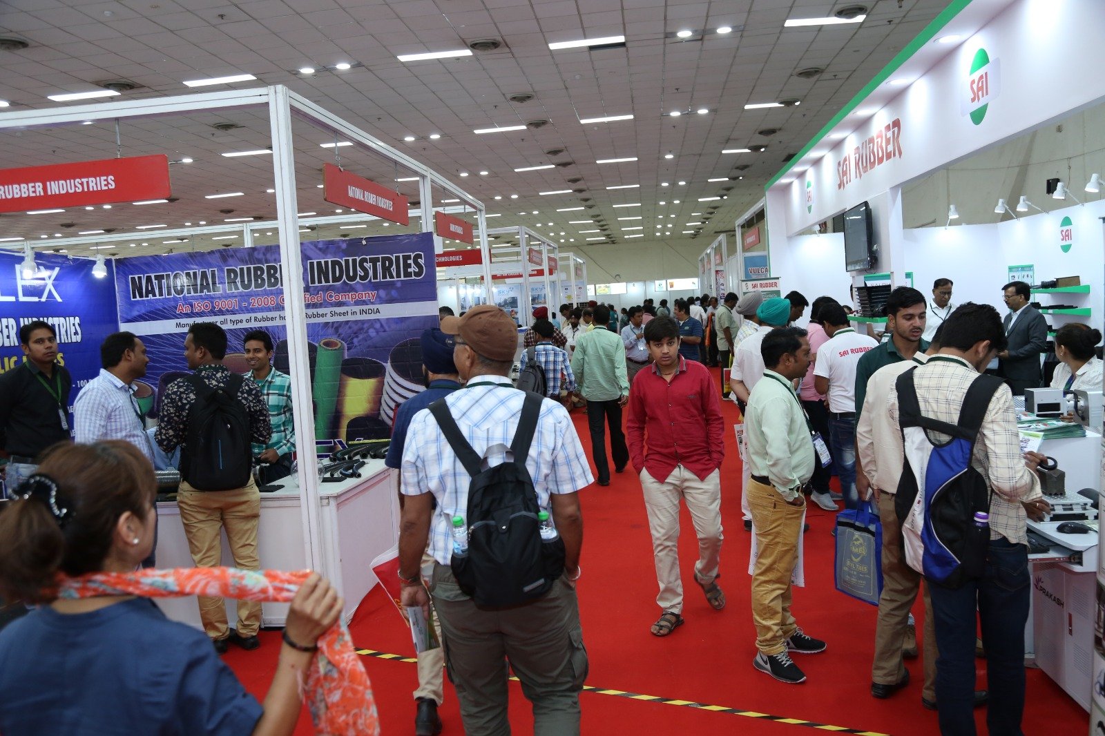 Business discussions at Asia Rubber Expo.